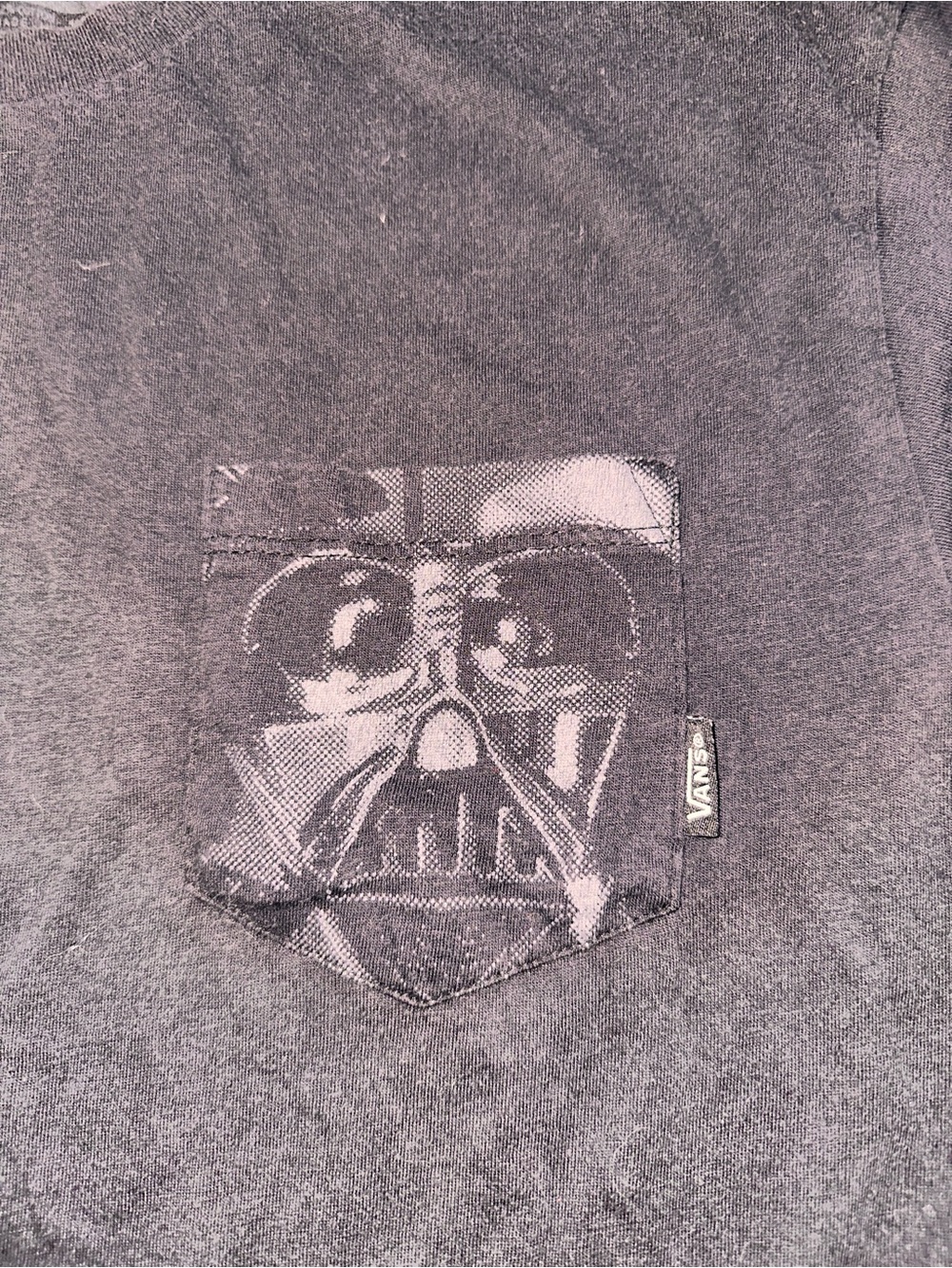 Men’s Medium Vans Star Wars Darth Vader Pocket Black Shirt